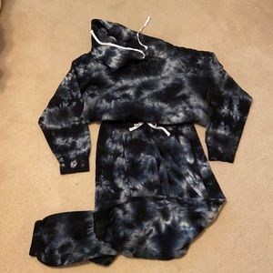 Reflex tie-dyed hoodie/jogger lounge set NWOT